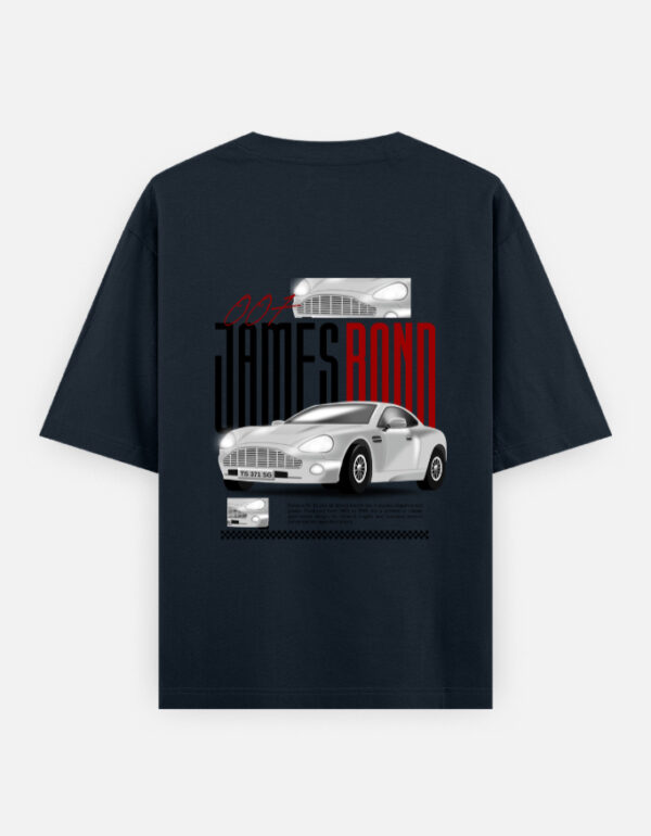 James Bond Car Oversized Heavyweight T-Shirt – Retro Film-Inspired Streetwear