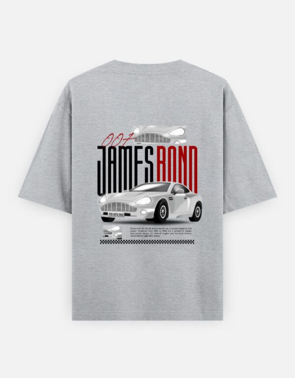 James Bond Car Oversized Heavyweight T-Shirt – Retro Film-Inspired Streetwear