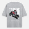 Touring Motorcycle Oversized Heavyweight T-Shirt – Adventure Rider Streetwear (Unisex, 240 GSM Cotton)