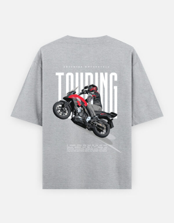 Touring Motorcycle Oversized Heavyweight T-Shirt – Adventure Rider Streetwear (Unisex, 240 GSM Cotton)