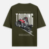 Touring Motorcycle Oversized Heavyweight T-Shirt – Adventure Rider Streetwear (Unisex, 240 GSM Cotton)