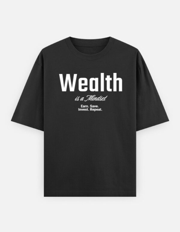 Wealth is a Mindset Oversized T-Shirt – Heavyweight 100% Cotton | Unisex Streetwear Tee
