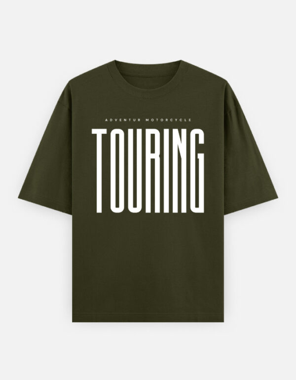 Touring Motorcycle Oversized Heavyweight T-Shirt – Adventure Rider Streetwear (Unisex, 240 GSM Cotton)