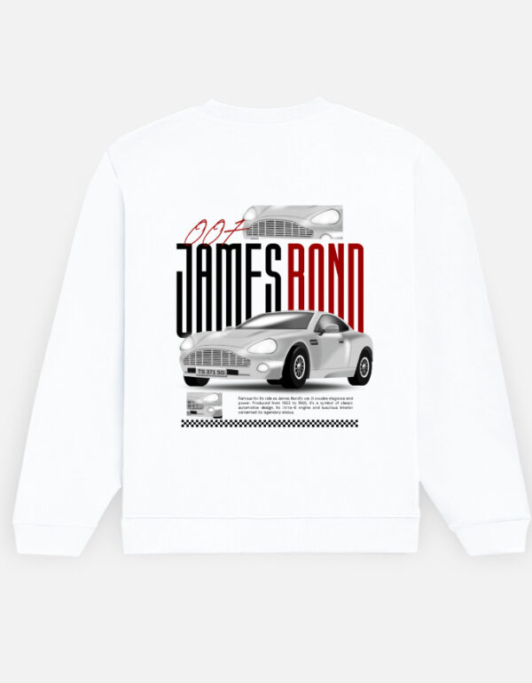 James Bond Car Sweatshirt – 300 GSM Cotton Fleece Streetwear (Unisex Regular Fit)