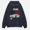 James Bond Car Oversized Hoodie – 400 GSM Heavyweight Cotton Streetwear (Unisex)