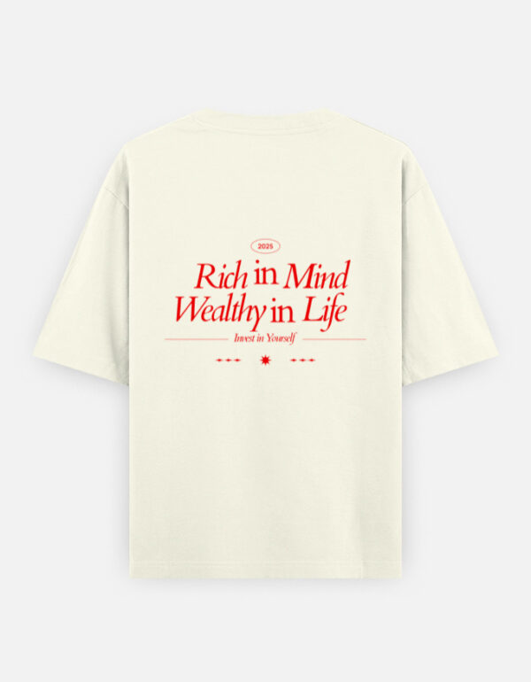 Rich in Mind Wealthy in Life Oversized T-Shirt – 240 GSM Heavyweight Unisex Streetwear Tee