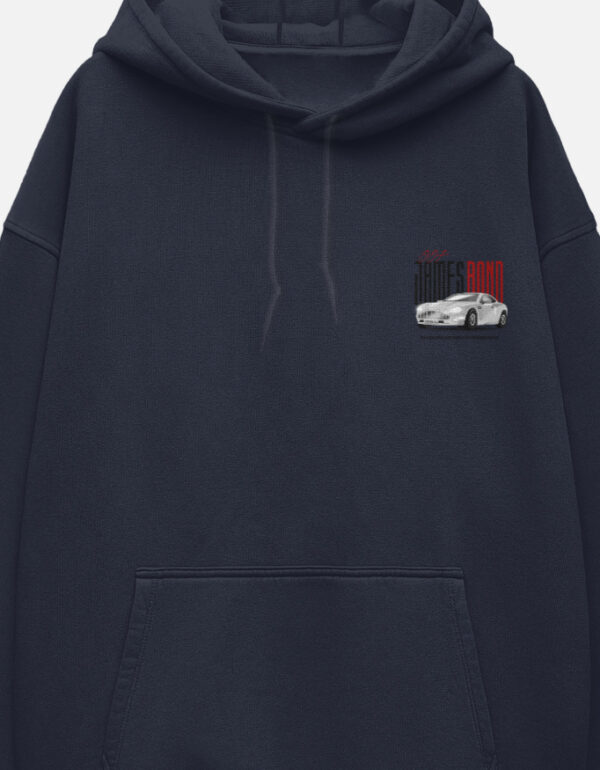 James Bond Car Oversized Hoodie – 400 GSM Heavyweight Cotton Streetwear (Unisex)
